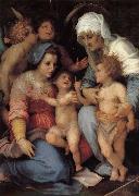 The Virgin and Child with Saint Elizabeth. St. John childhood. Two angels Andrea del Sarto
